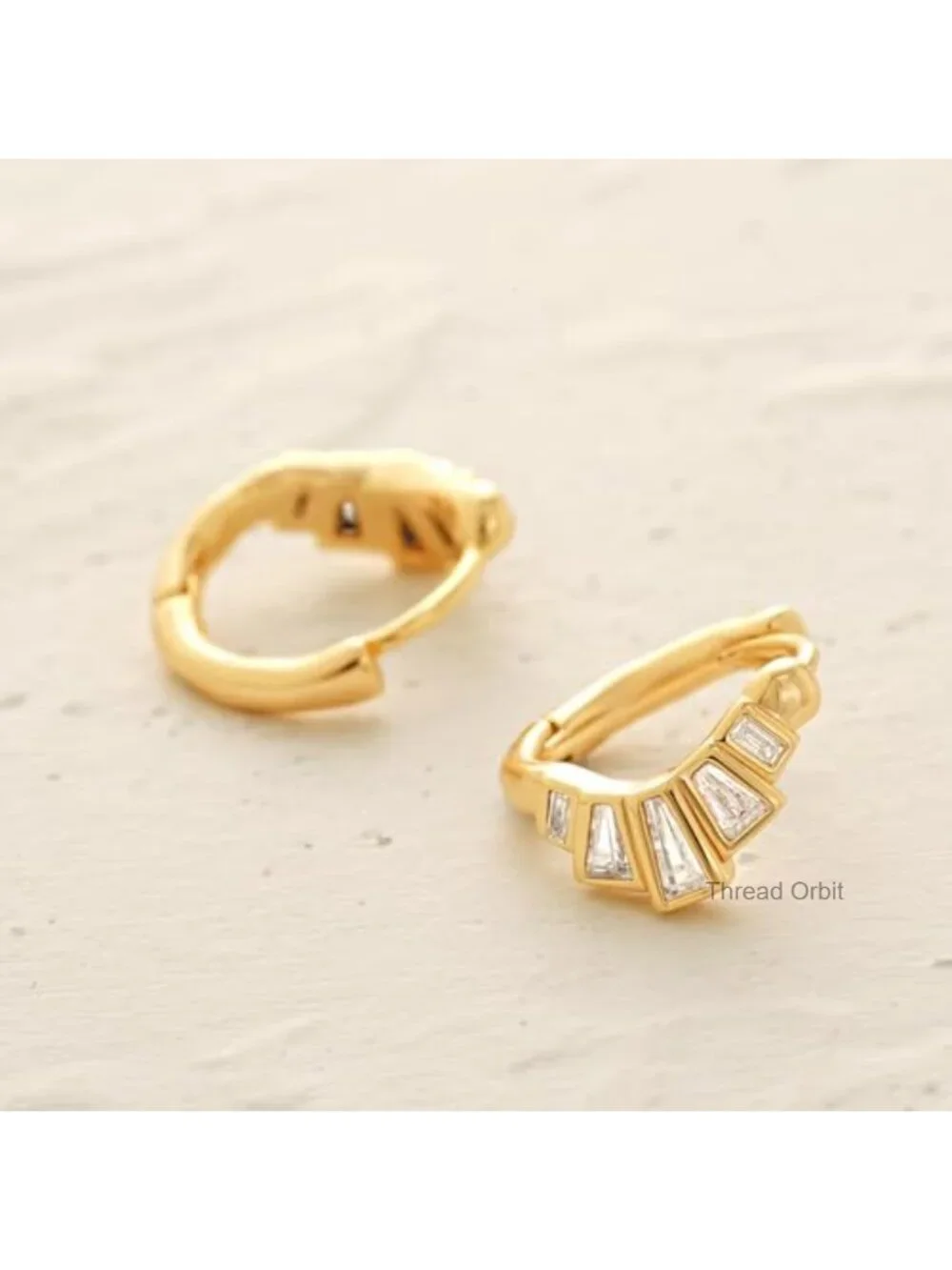 Gold Plated Huggie Hoop Earrings Small Hypoallergenic Everyday Jewelry